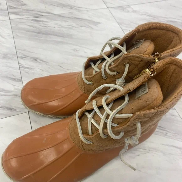 Sperry Women's Brown/Tan Waterproof Lace-Up Duck Boots - Picture 7 of 7